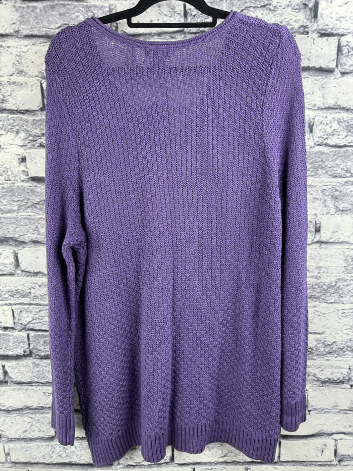 Laura Scott V-Neck Cable Sweater