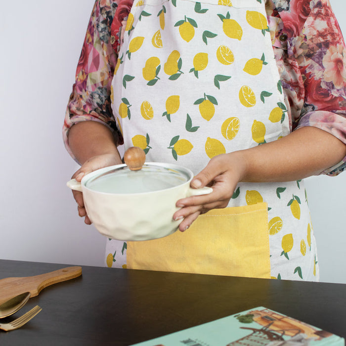 Lemon Print Kitchen Apron Apron June Trading