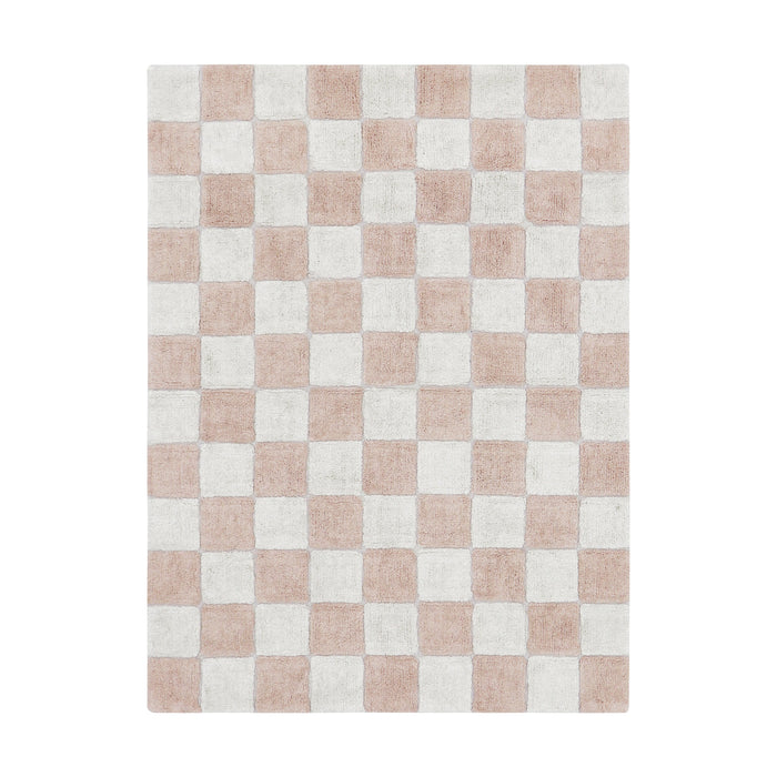 Little Chefs Kitchen Tiles Rose Washable Rug - Rugs by Roo