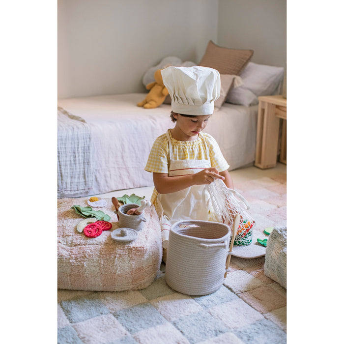 Little Chefs Kitchen Tiles Rose Washable Rug - Rugs by Roo