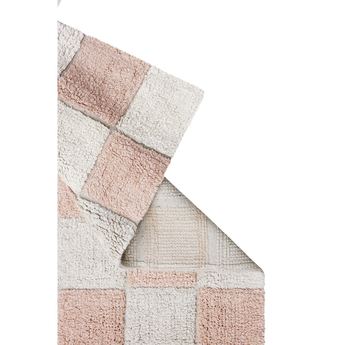 Little Chefs Kitchen Tiles Rose Washable Rug - Rugs by Roo