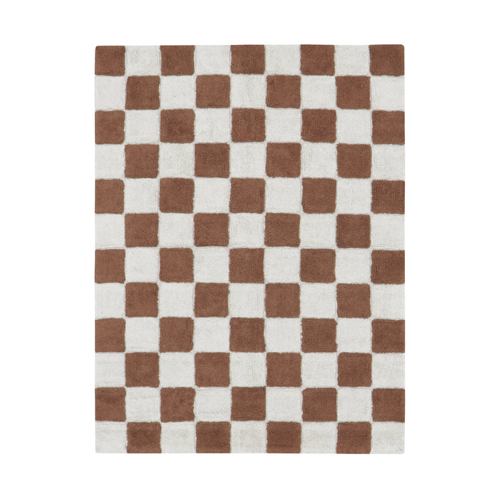 Little Chefs Kitchen Tiles Toffee Washable Rug - Rugs by Roo