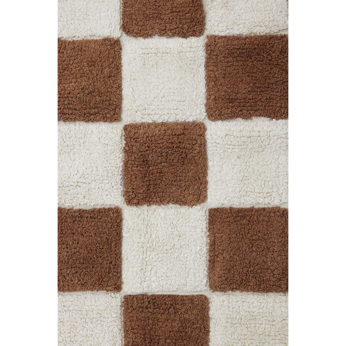 Little Chefs Kitchen Tiles Toffee Washable Rug - Rugs by Roo