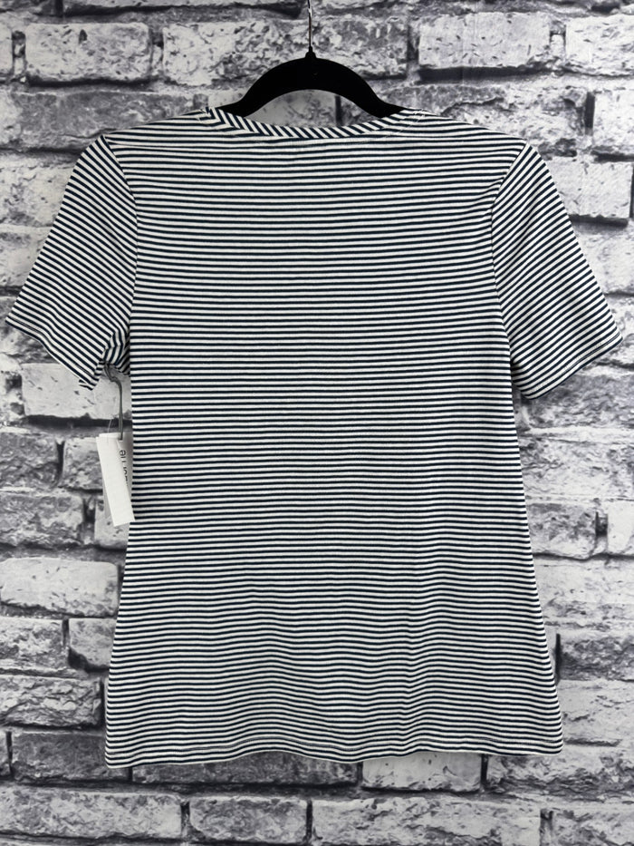 Liz Claiborne Black & White Striped Top