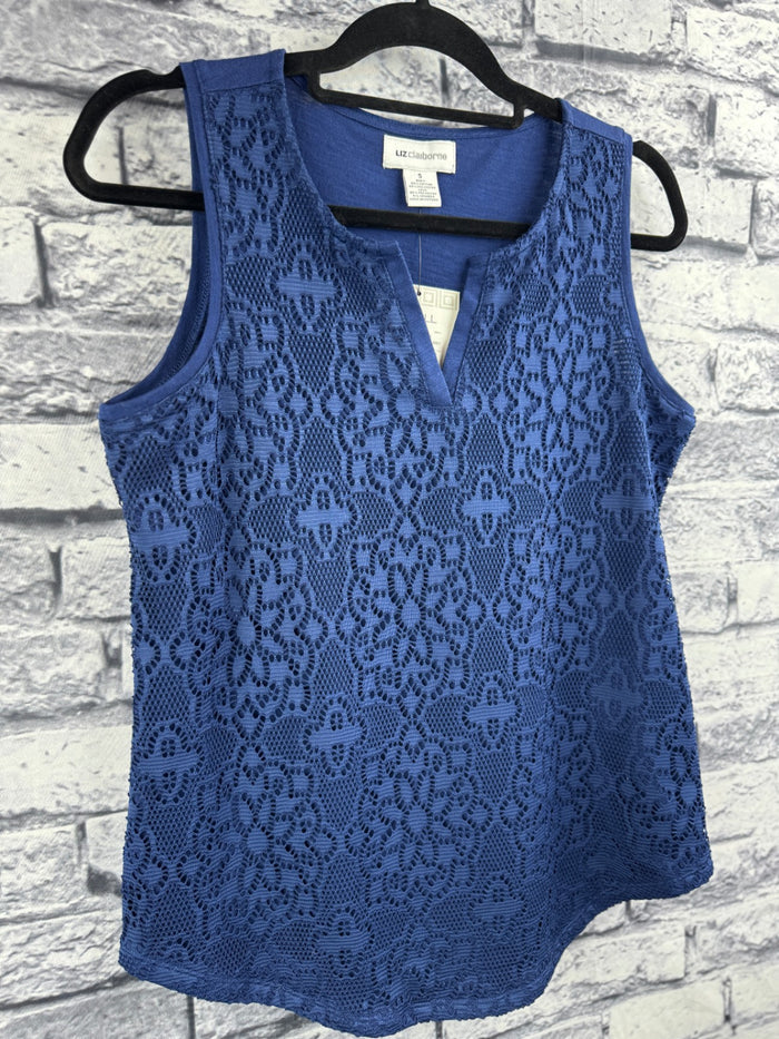Liz Claiborne Navy Lace Tank Top