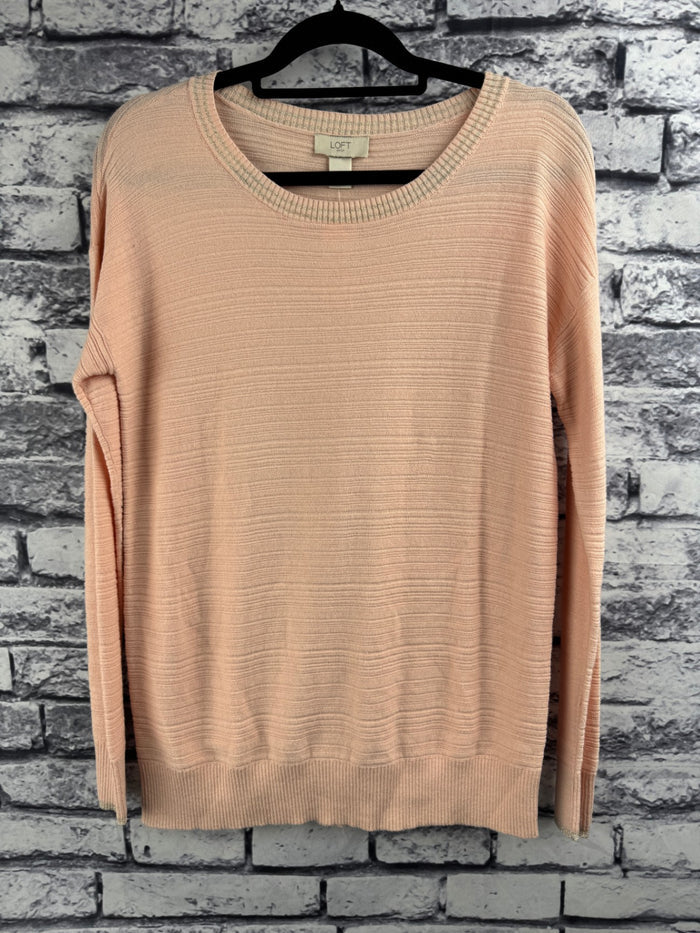 LOFT Peach Striped Sweater, NWT