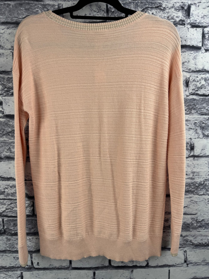 LOFT Peach Striped Sweater, NWT