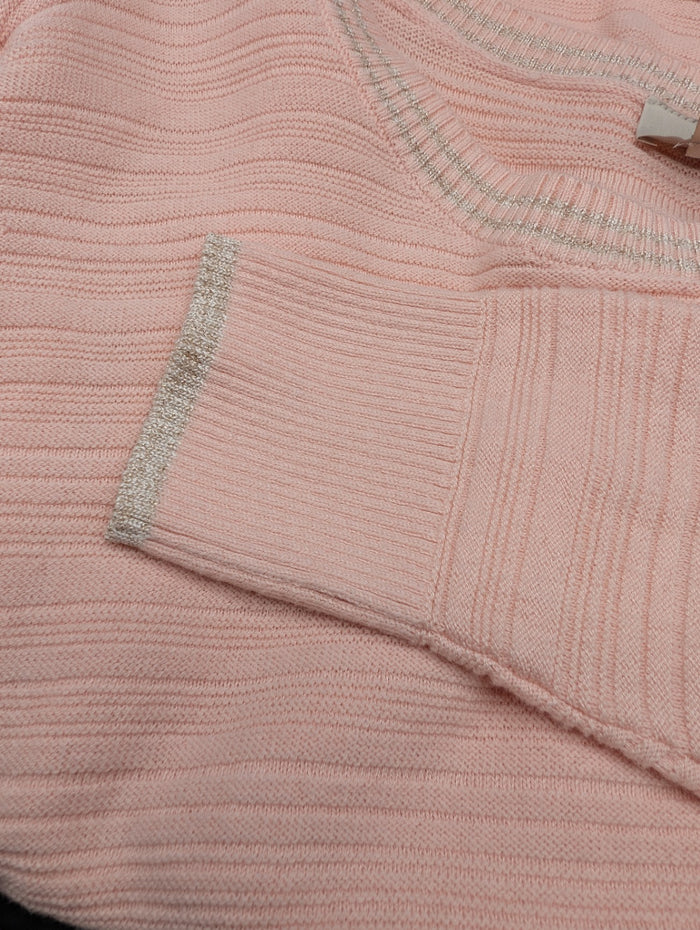 LOFT Peach Striped Sweater, NWT