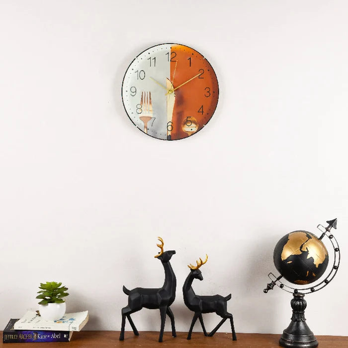 Luxury Cutlery Featured Wall Clock Wall Clocks June Trading