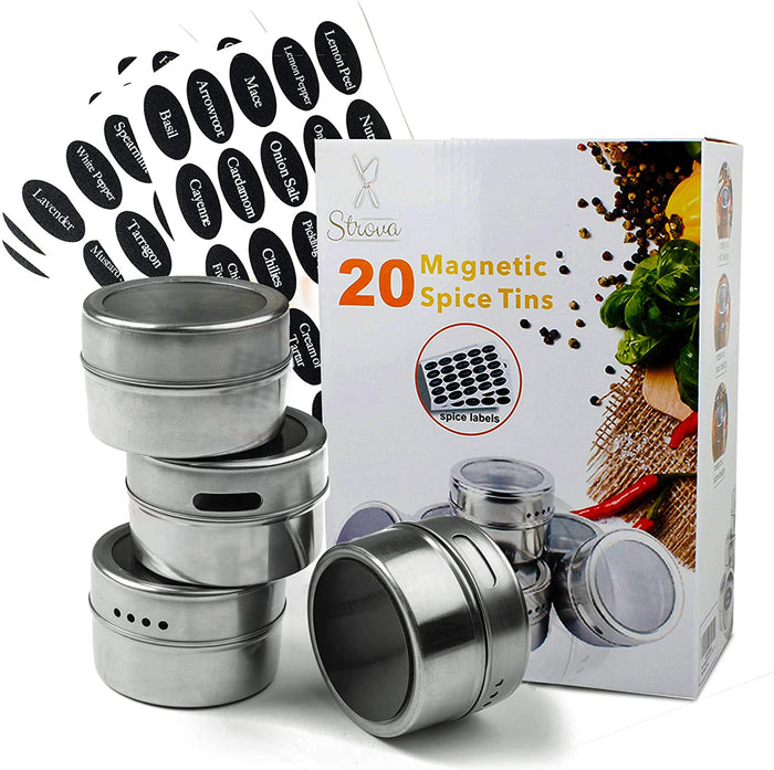 Magnetic Spice Tins (20-Piece Set)