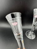 Malteser Kreuz glass champagne flutes