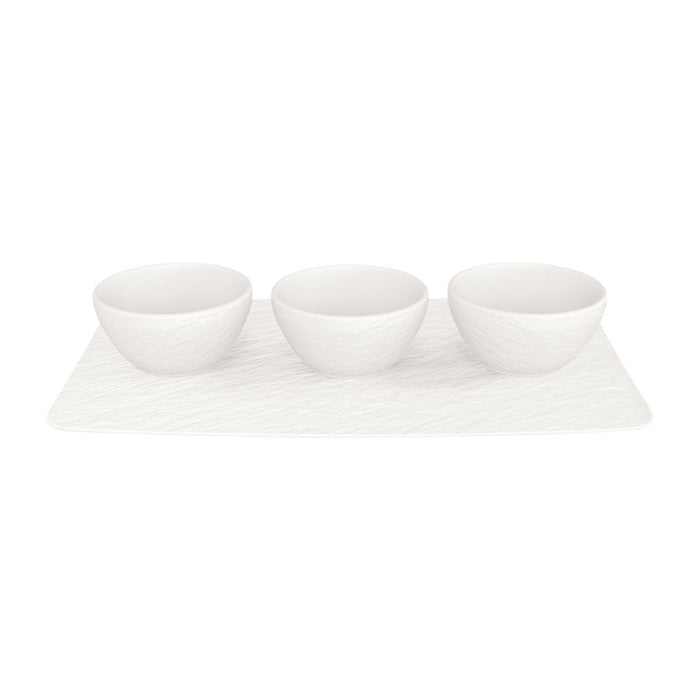 Manufacture Rock Blanc Dip Bowl Set Of 4 Pieces