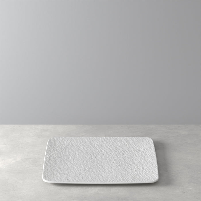 Manufacture Rock Blanc Square Serving Plate/Gourmet Plate 32.5 cm