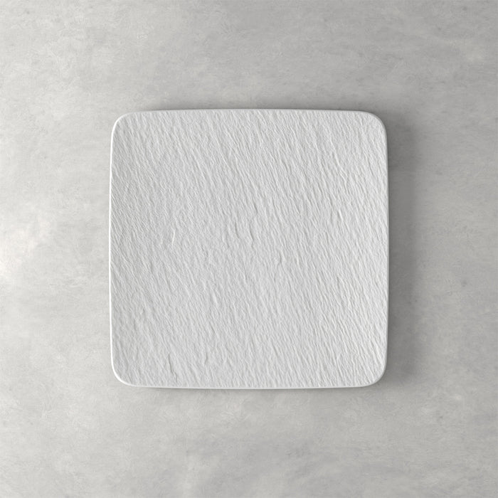 Manufacture Rock Blanc Square Serving Plate/Gourmet Plate 32.5 cm