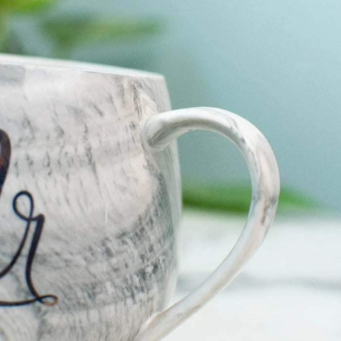 Marble Accent Mr Initials Ceramic Mug Coffee Mugs June Trading