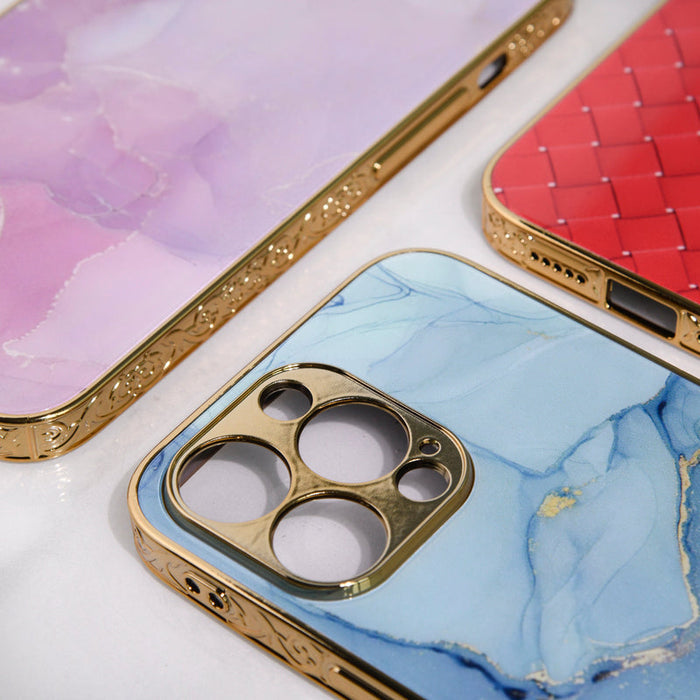Marble Pattern Rose Gold Edge iPhone 12 Pro Case iPhone 12 & 12 Pro June Trading