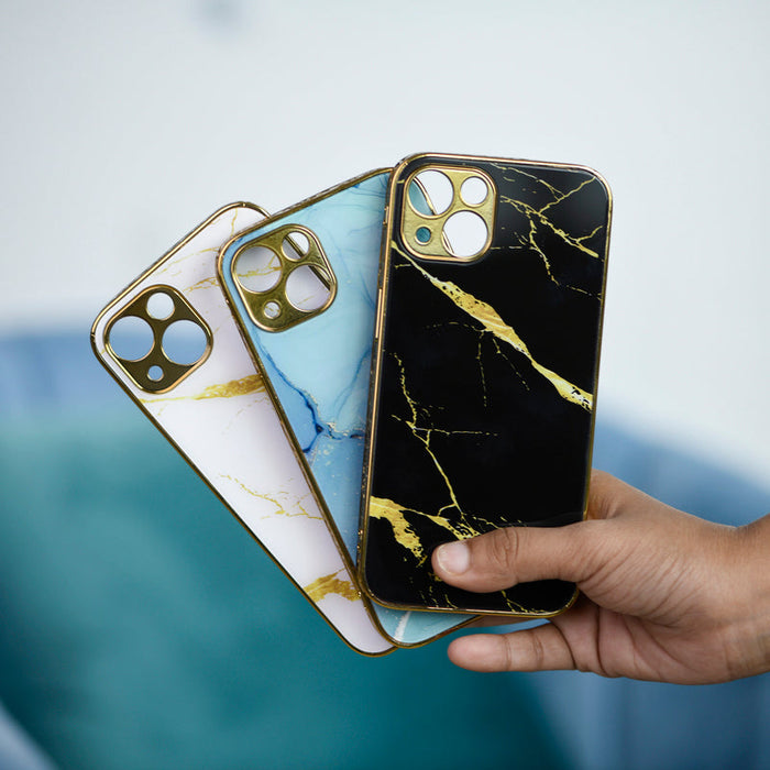 Marble Pattern Rose Gold Edge iPhone 13 Case iPhone 13 June Trading