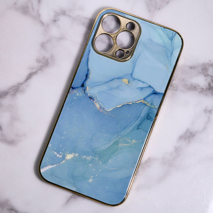 Marble Pattern Rose Gold Edge iPhone 14 Pro Case iPhone 14 Pro June Trading