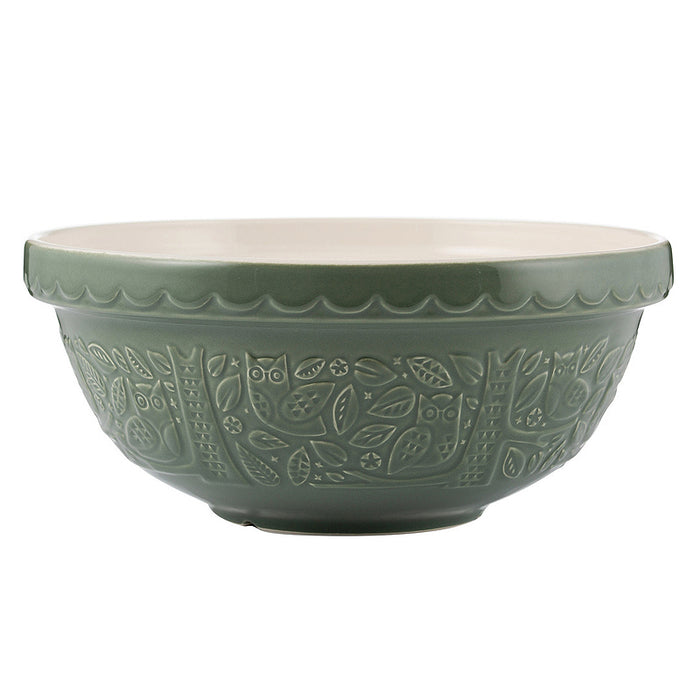 Mason Cash 'In The Forest' Mixing Bowl ~ Dark Green Owl 26cm | New Zealand Delivery | Sabato Auckland