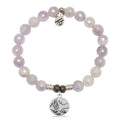 Mauve Jade Gemstone Bracelet with Cactus Sterling Silver Charm