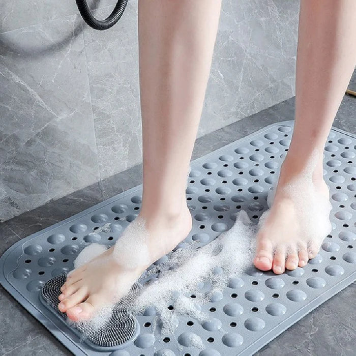 Mauvelous Pink Nonslip Foot Massager & Exfoliator Shower Mat Shower Mats June Trading