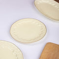 Merak Gold Rim Starter Plate | Soft White Starter Plates The June Shop