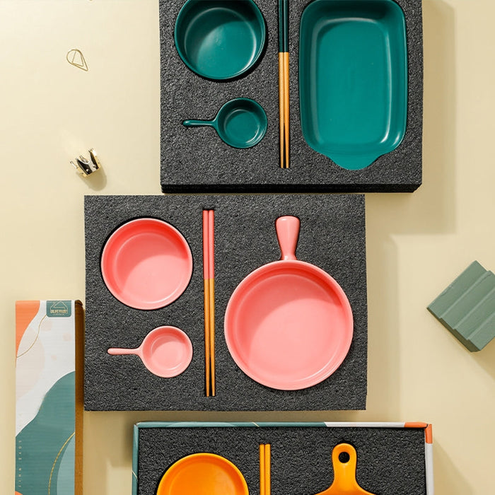 Meraz Emerald Green Serving Set (4 Pcs) Serving Platters The June Shop