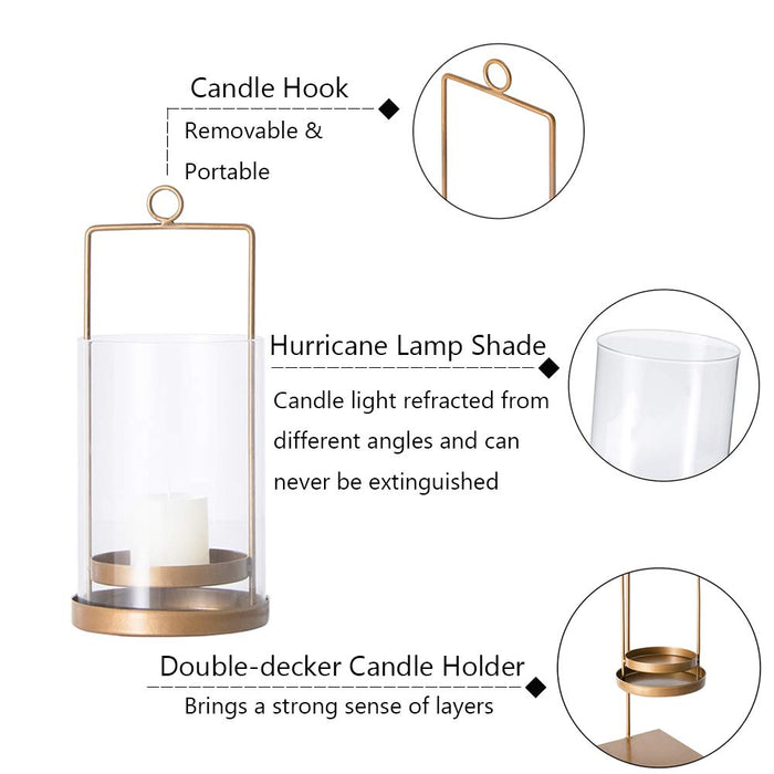 Metal Hanging Lantern Centerpiece