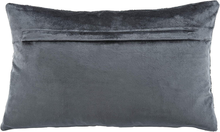 Metallic Throw Pillow, Midnight Blue/Silver