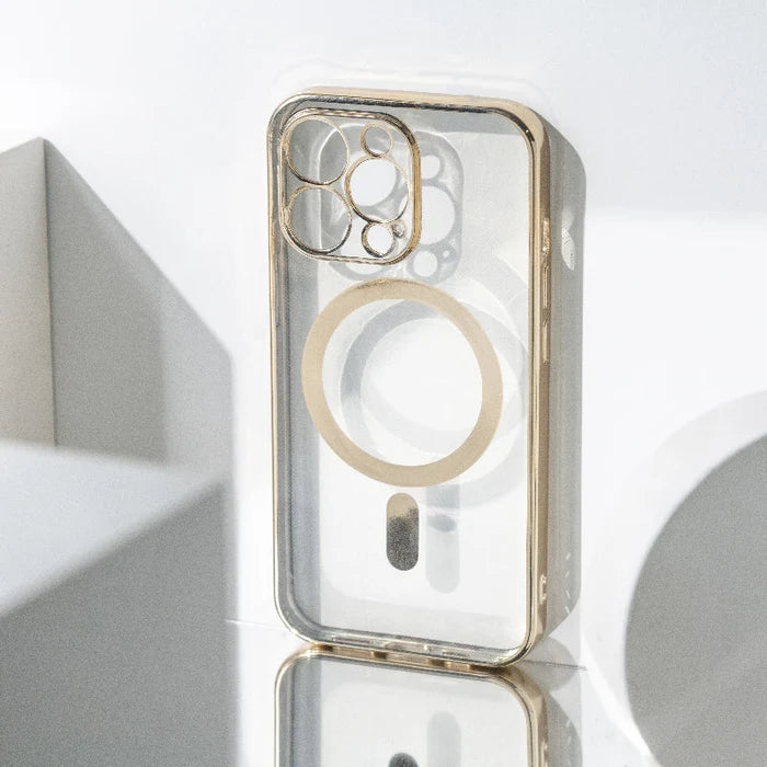 Metallichrome Royal Gold Magsafe Clear iPhone Cover Mobile Phone Cases June Trading iPhone 13 Pro