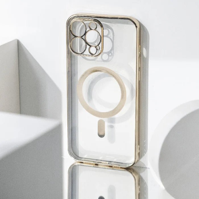 Metallichrome Royal Gold Magsafe Clear iPhone Cover Mobile Phone Cases June Trading iPhone 13 Pro Max