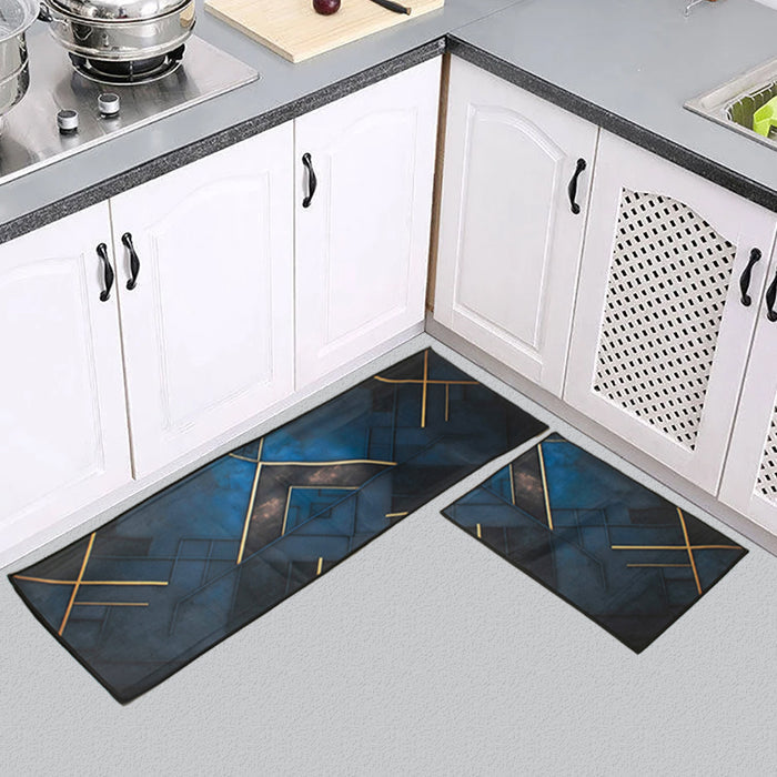 Midnight Geometry Kitchen Mat (Set of 2)