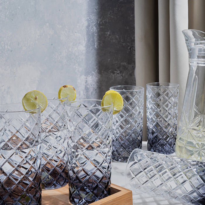 Midnight Prism Crystal Tall Glasses (Set of 2)