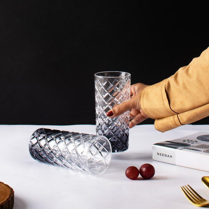 Midnight Prism Crystal Tall Glasses (Set of 2)