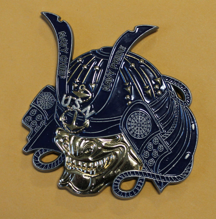Mine Countermeasures Squadron (MCMRON) 7 Three / 3 Coin Samurai Set Navy Challenge Coin