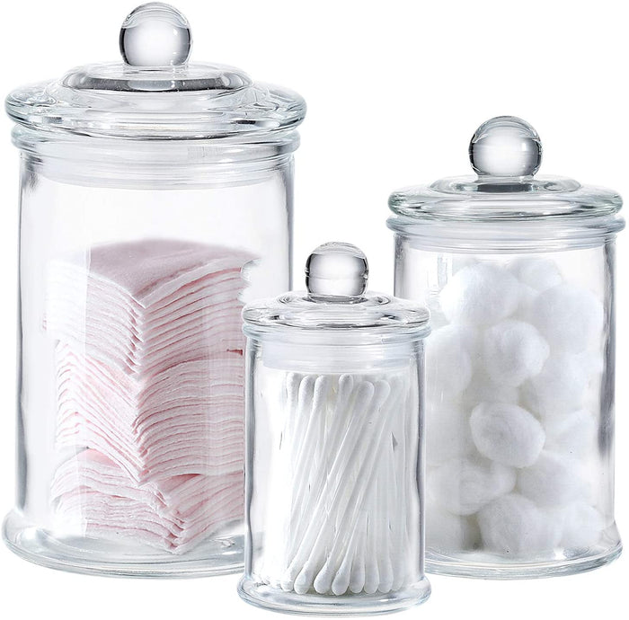 Mini Glass Apothecary Jars Set of 3