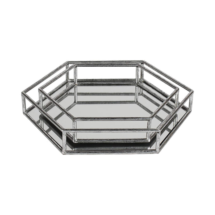 Mirrored Accent Trays (2 Piece Set)