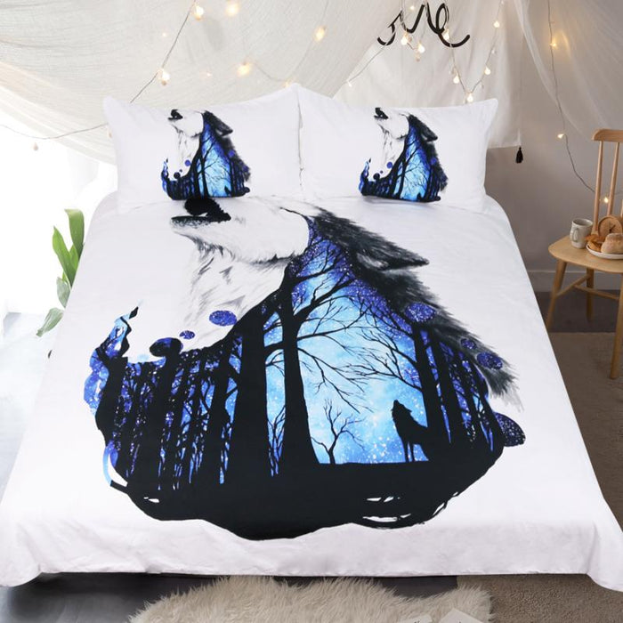 Missing You by Scandy Girl Wolf Bedding Set