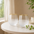 Modern Martini Frosted Glass (Set of 2)