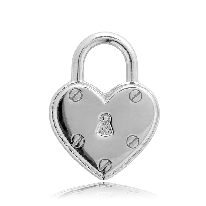 Moonstone Stone Bracelet with Love Lock Sterling Silver Charm