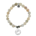 Moonstone Bracelet with Mermaid Sterling Silver Charm
