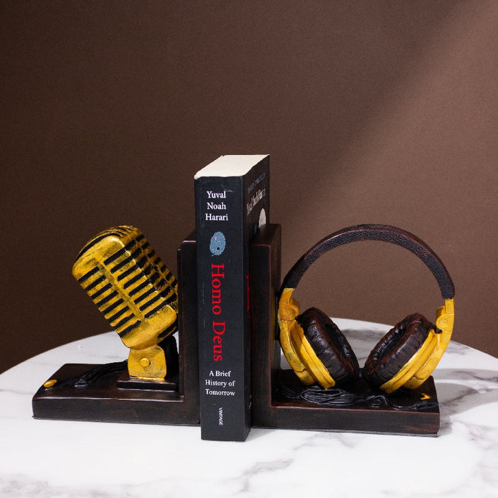 Music Speaks Golden Bookend Artifacts The June Shop