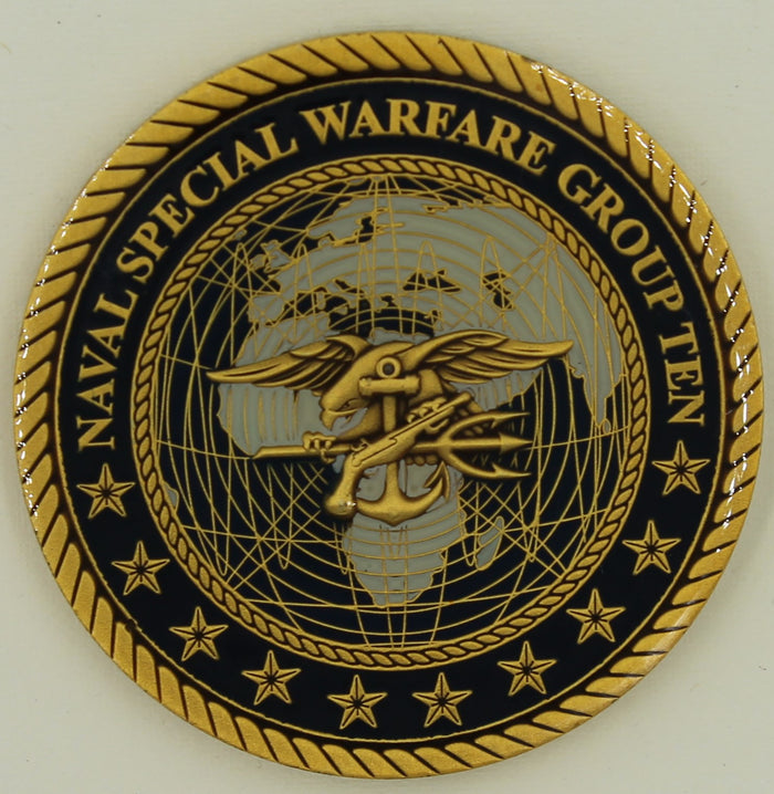 Naval Special Warfare Group 10/Ten SEAL Navy Challenge Coin