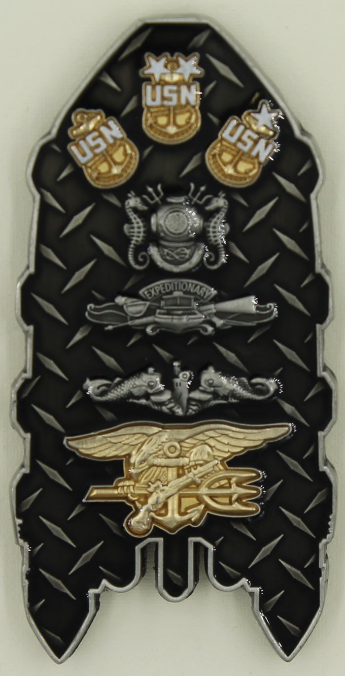 Naval Special Warfare Group 3 Combat Rubber Raiding Craft SEAL Navy Challenge Coin