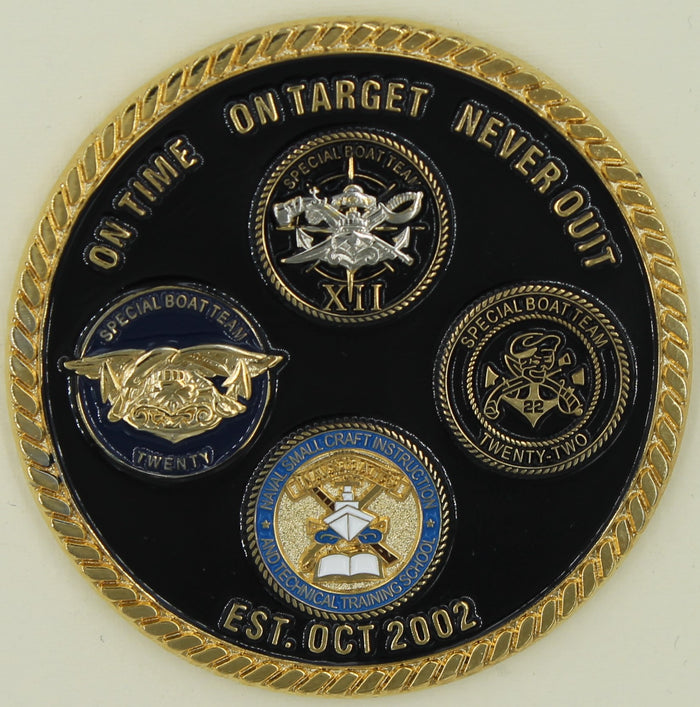 Naval Special Warfare Group 4 /Four SBT-12 SBT-20 SBT-22 Navy Challenge Coin