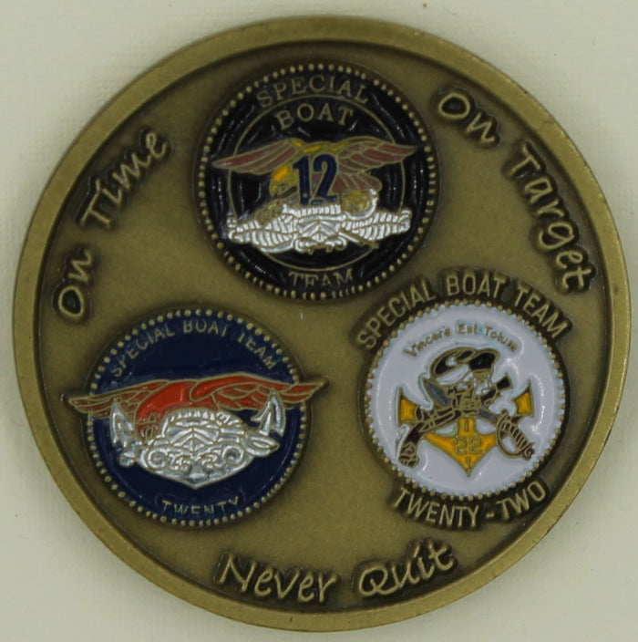 Naval Special Warfare Group 4/Four SBT-12 SBT-20 SBT-22 v2 Navy Challenge Coin