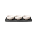 Newmoon Dip Bowl & Tray Set 4 Pieces