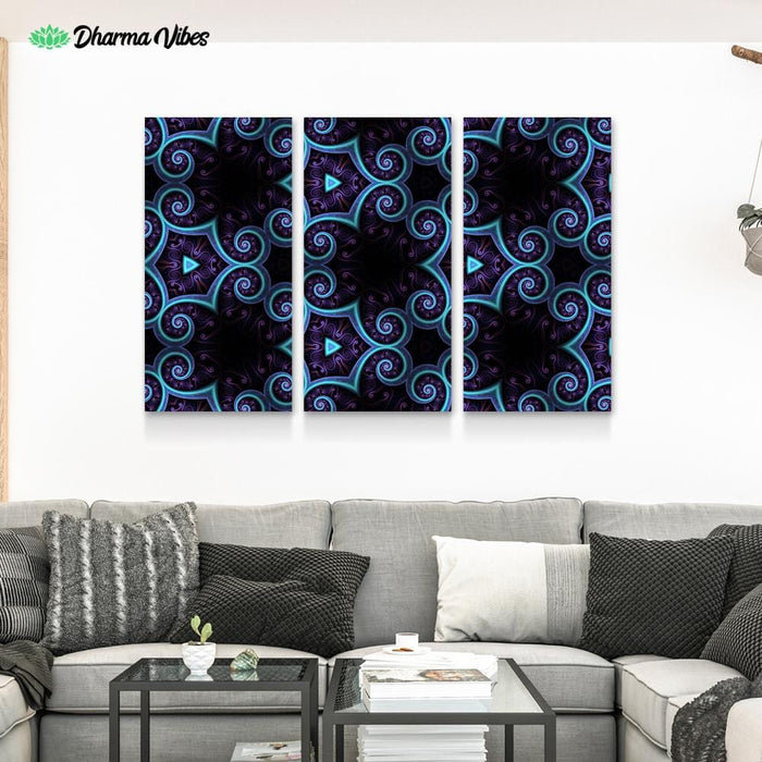 Night Session Visions by Cameron Gray 3-Piece Canvas