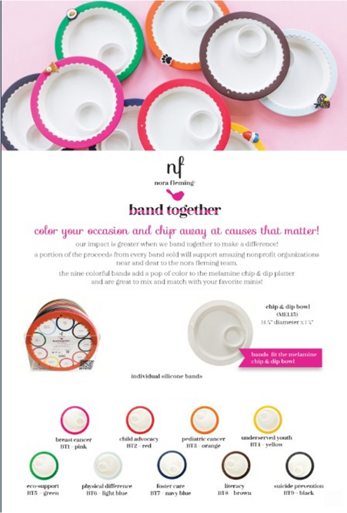 nora fleming melamine round Band Together