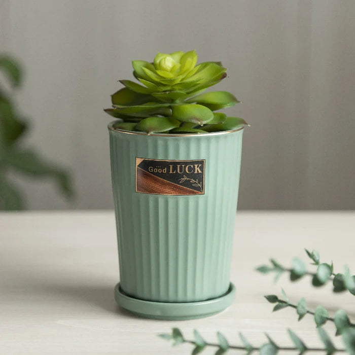 Nordic Ceramic Planter Cum Crockery Stand Vases June Trading Fern Green